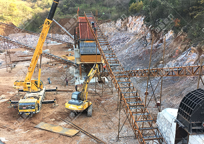 時產500噸石子生產線流程