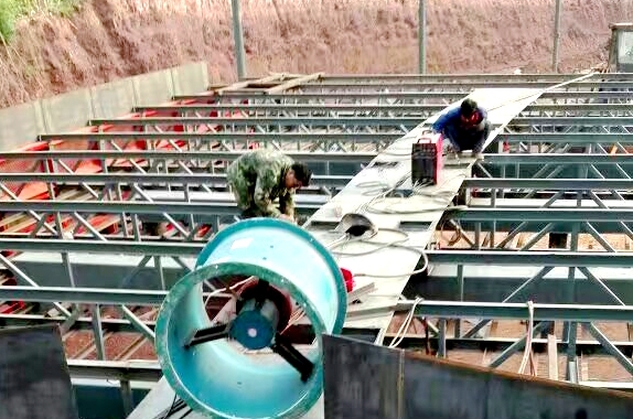 旋轉窯施工現場